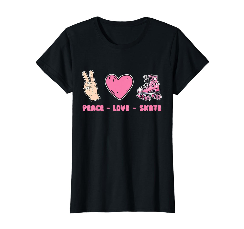 Peace Love Skate Roller Skates T-Shirt - Casual Everyday Wear Unisex - T-Shirt, Sweatshirt, Hoodie