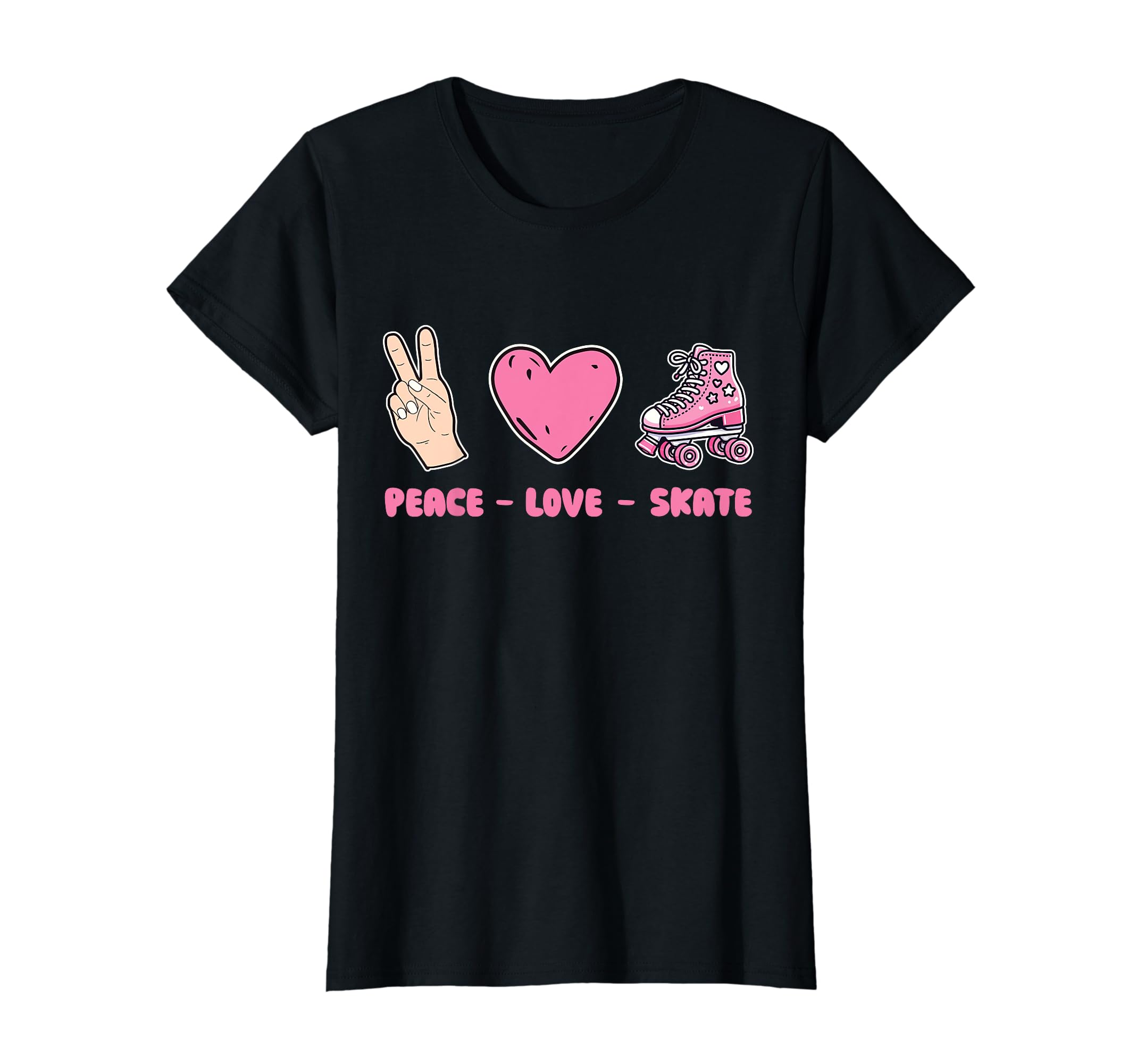 Peace Love Skate Roller Skates T-Shirt - Casual Everyday Wear Unisex - T-Shirt, Sweatshirt, Hoodie