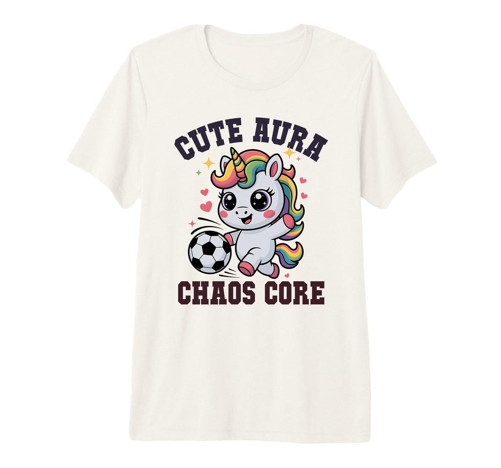 Funny Soccer Unicorn Aura Chaos Core T-Shirt - Custom Art Print Men Women - T-Shirt, Sweatshirt, Hoodie