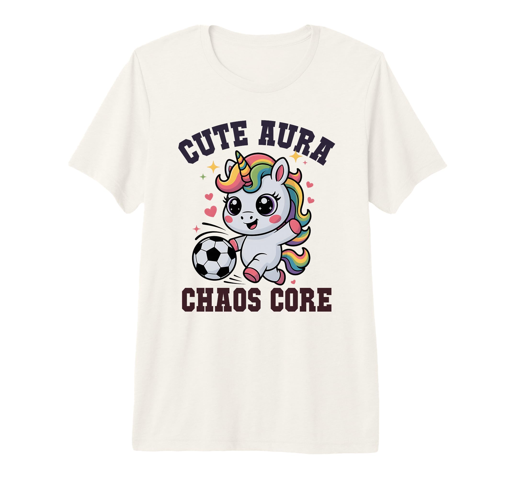 Funny Soccer Unicorn Aura Chaos Core T-Shirt - Custom Art Print Men Women - T-Shirt, Sweatshirt, Hoodie