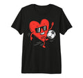 Heart Playing Soccer Valentines Day T-Shirt - Novelty Apparel for Adults - T-Shirt, Sweatshirt, Hoodie