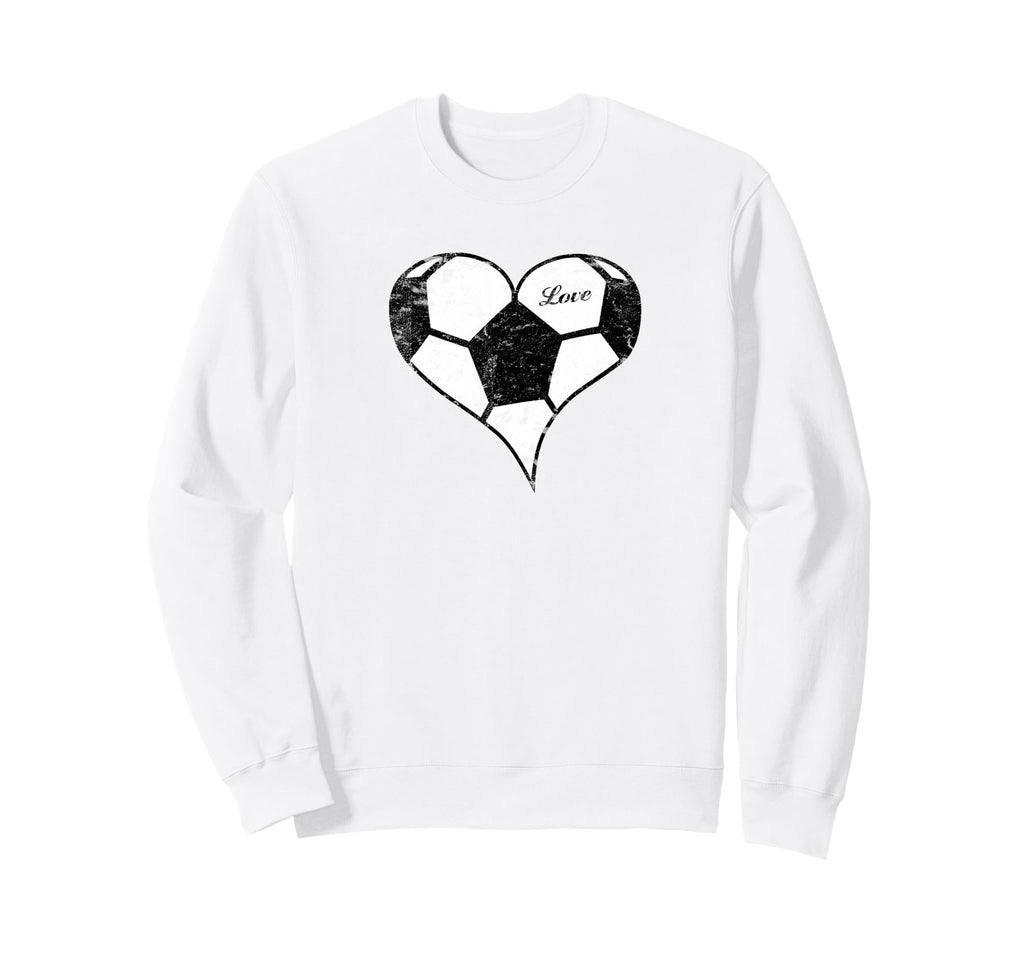 Soccer Love Soccer Heart Sweatshirt - Casual Everyday Wear Men Women - T-Shirt, Sweatshirt, Hoodie