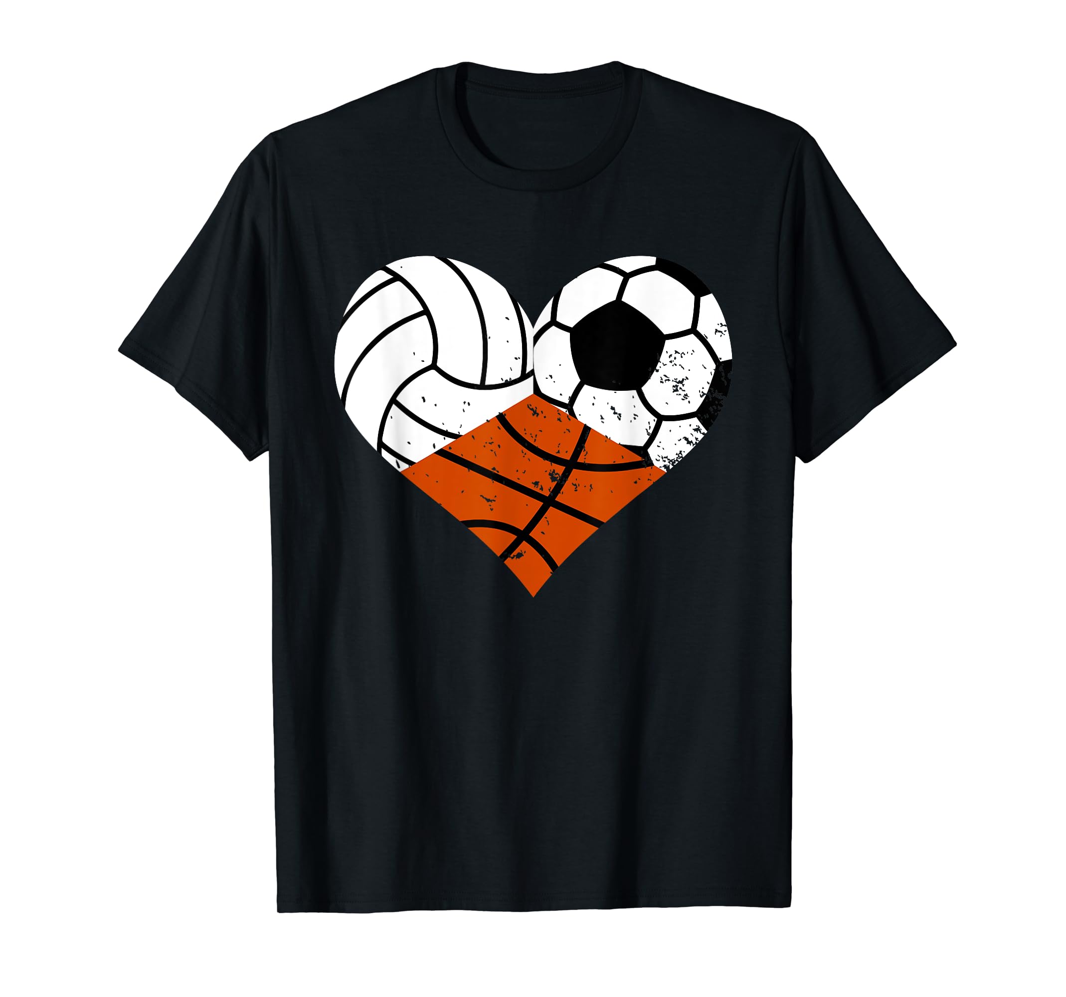 Volleyball Soccer Basketball Heart Funny T-Shirt - Streetwear Style Unisex - T-Shirt, Sweatshirt, Hoodie