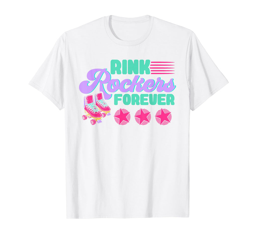 Roller Skates Rink Rockers Forever T-Shirt - Custom Art Print Unisex - T-Shirt, Sweatshirt, Hoodie
