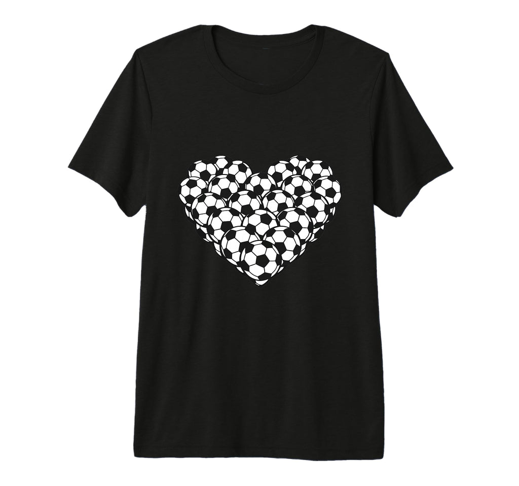 Heart Shaped Soccer Ball Tri Blend T-Shirt - Fun Novelty Design for Adults - T-Shirt, Sweatshirt, Hoodie