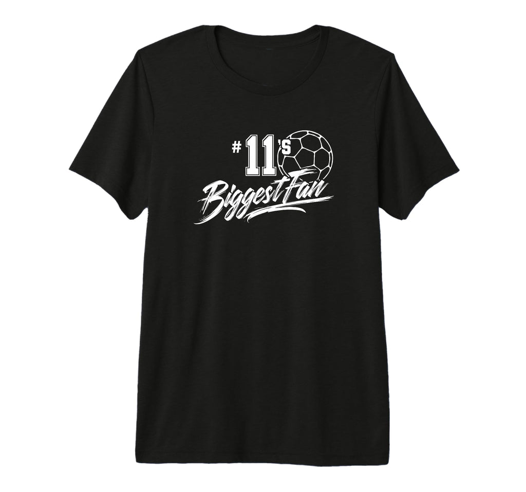 Number 11S Biggest Fan Soccer Player T-Shirt - Minimalist Print for Adults - T-Shirt, Sweatshirt, Hoodie