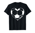 Love Soccer Ball Heart T-Shirt - Novelty Apparel Men Women - T-Shirt, Sweatshirt, Hoodie