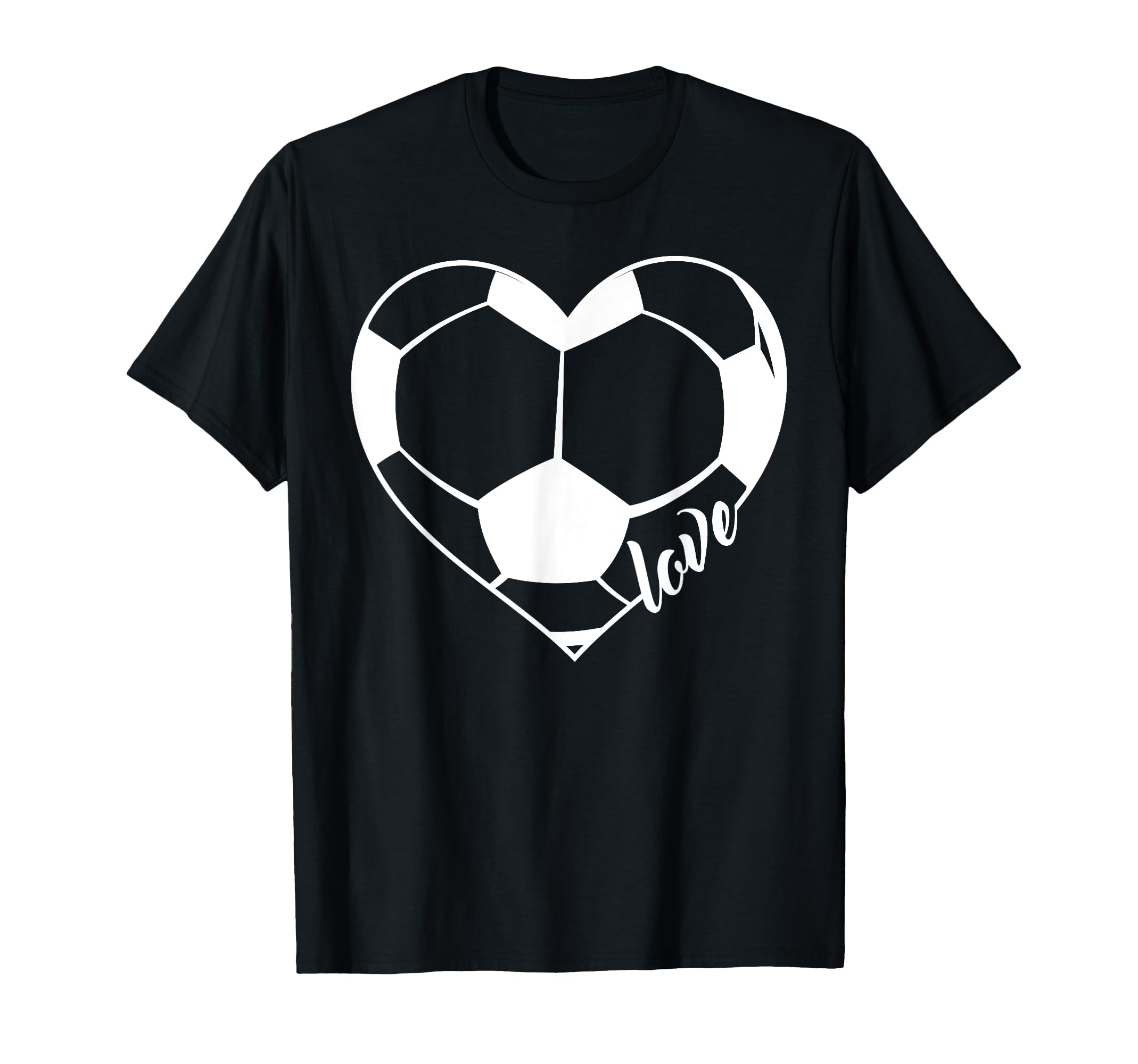 Love Soccer Ball Heart T-Shirt - Novelty Apparel Men Women - T-Shirt, Sweatshirt, Hoodie