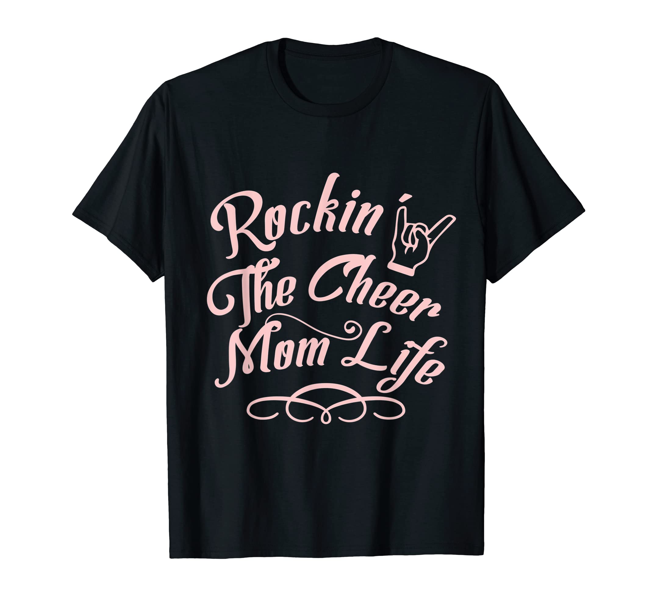 Mom Life Rockin Cheer Mom Life T-Shirt - Aesthetic Graphic for Adults - T-Shirt, Sweatshirt, Hoodie