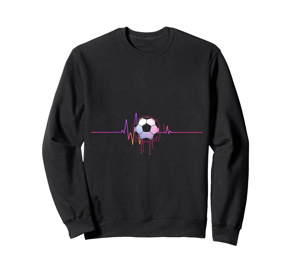 Soccer Heartbeat Minimalist Sweatshirt - Aesthetic Graphic for Adults - T-Shirt, Sweatshirt, Hoodie