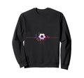 Soccer Heartbeat Minimalist Sweatshirt - Aesthetic Graphic for Adults - T-Shirt, Sweatshirt, Hoodie