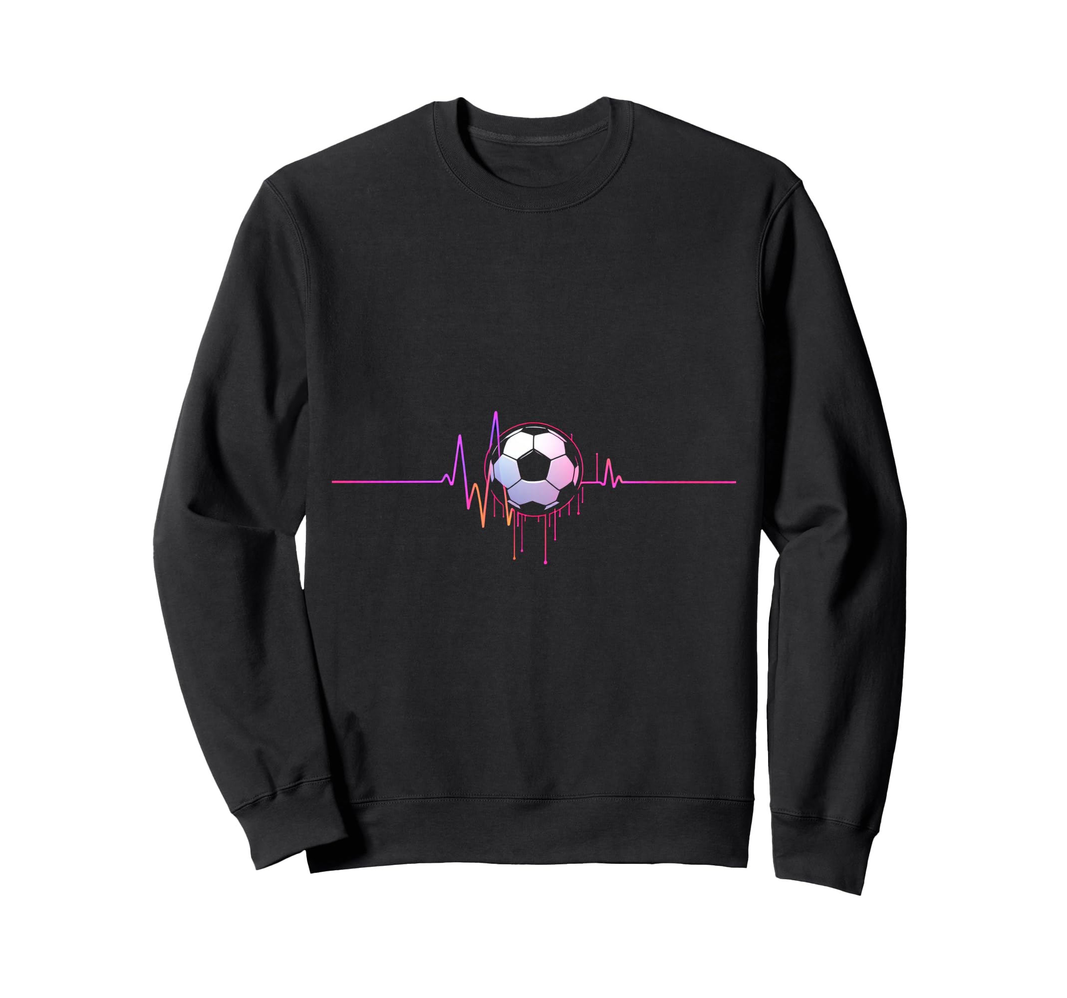 Soccer Heartbeat Minimalist Sweatshirt - Aesthetic Graphic for Adults - T-Shirt, Sweatshirt, Hoodie