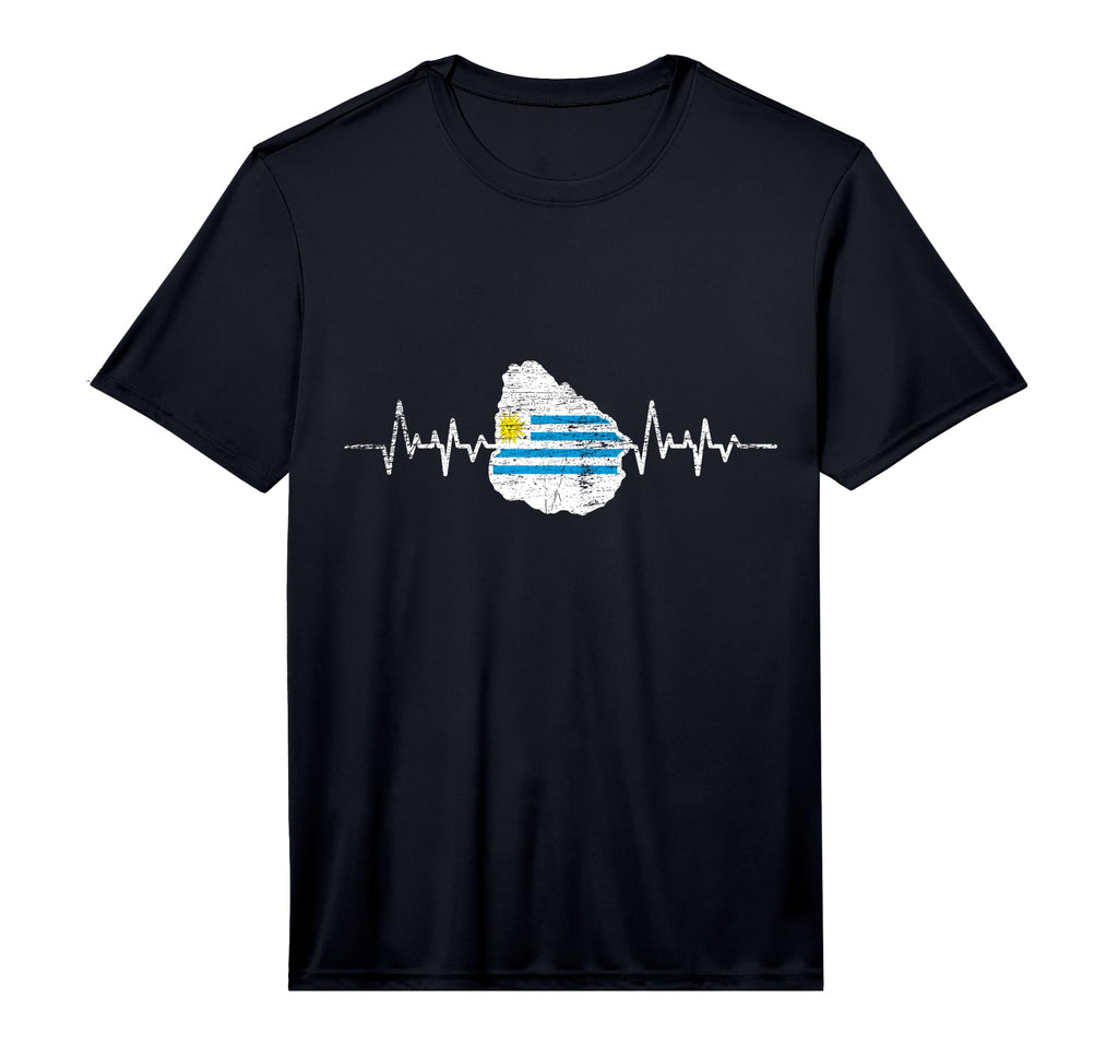 Patriotic Uruguay Gift Heartbeat T-Shirt - Unique Graphic Men Women - T-Shirt, Sweatshirt, Hoodie