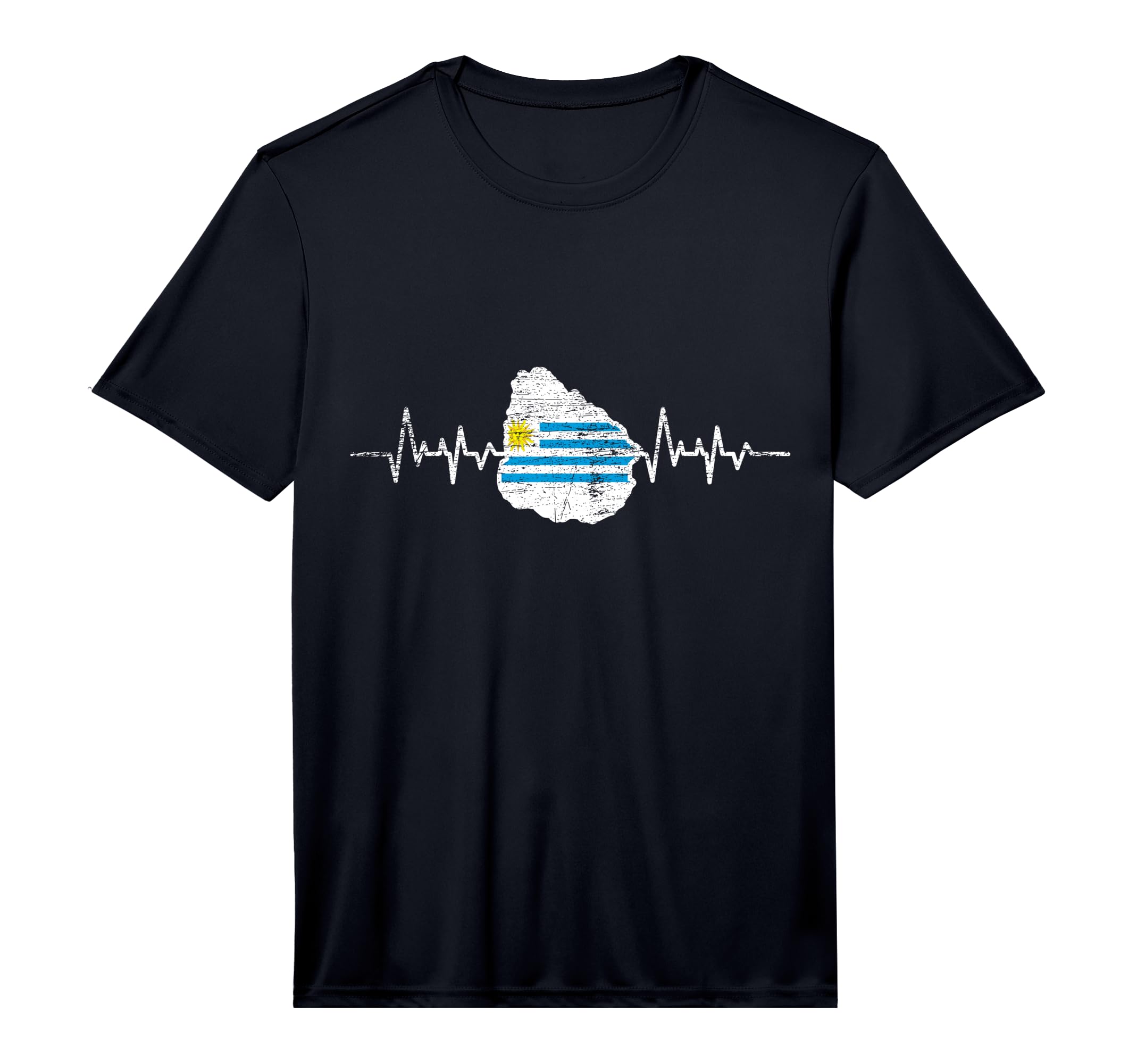 Patriotic Uruguay Gift Heartbeat T-Shirt - Unique Graphic Men Women - T-Shirt, Sweatshirt, Hoodie