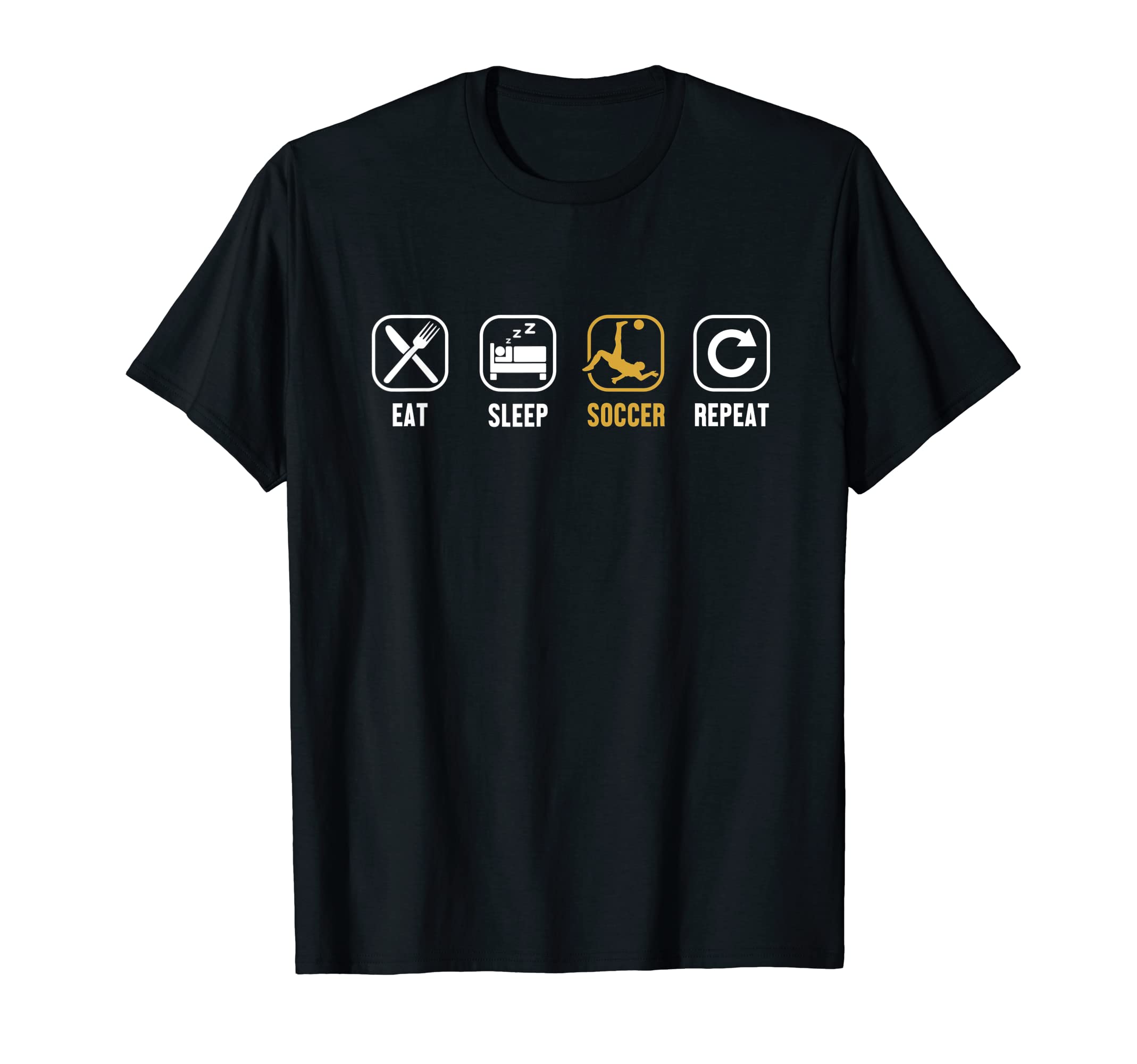 Eat Sleep Soccer Repeat Goal Keeper T-Shirt - Custom Art Print for Adults - T-Shirt, Sweatshirt, Hoodie