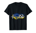 Heartbeat Curacao Flag Soccer Fan T-Shirt - Aesthetic Graphic Unisex - T-Shirt, Sweatshirt, Hoodie