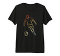 Soccer Player Drawing Tri Blend T-Shirt - Custom Art Print Men Women - T-Shirt, Sweatshirt, Hoodie