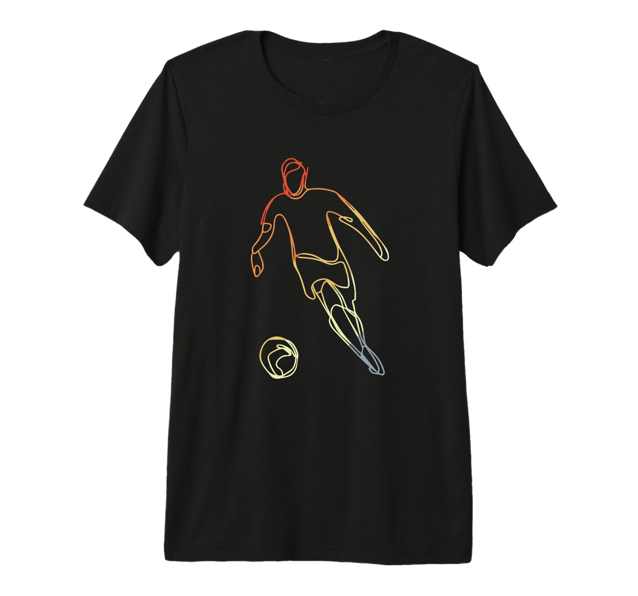 Soccer Player Drawing Tri Blend T-Shirt - Custom Art Print Men Women - T-Shirt, Sweatshirt, Hoodie