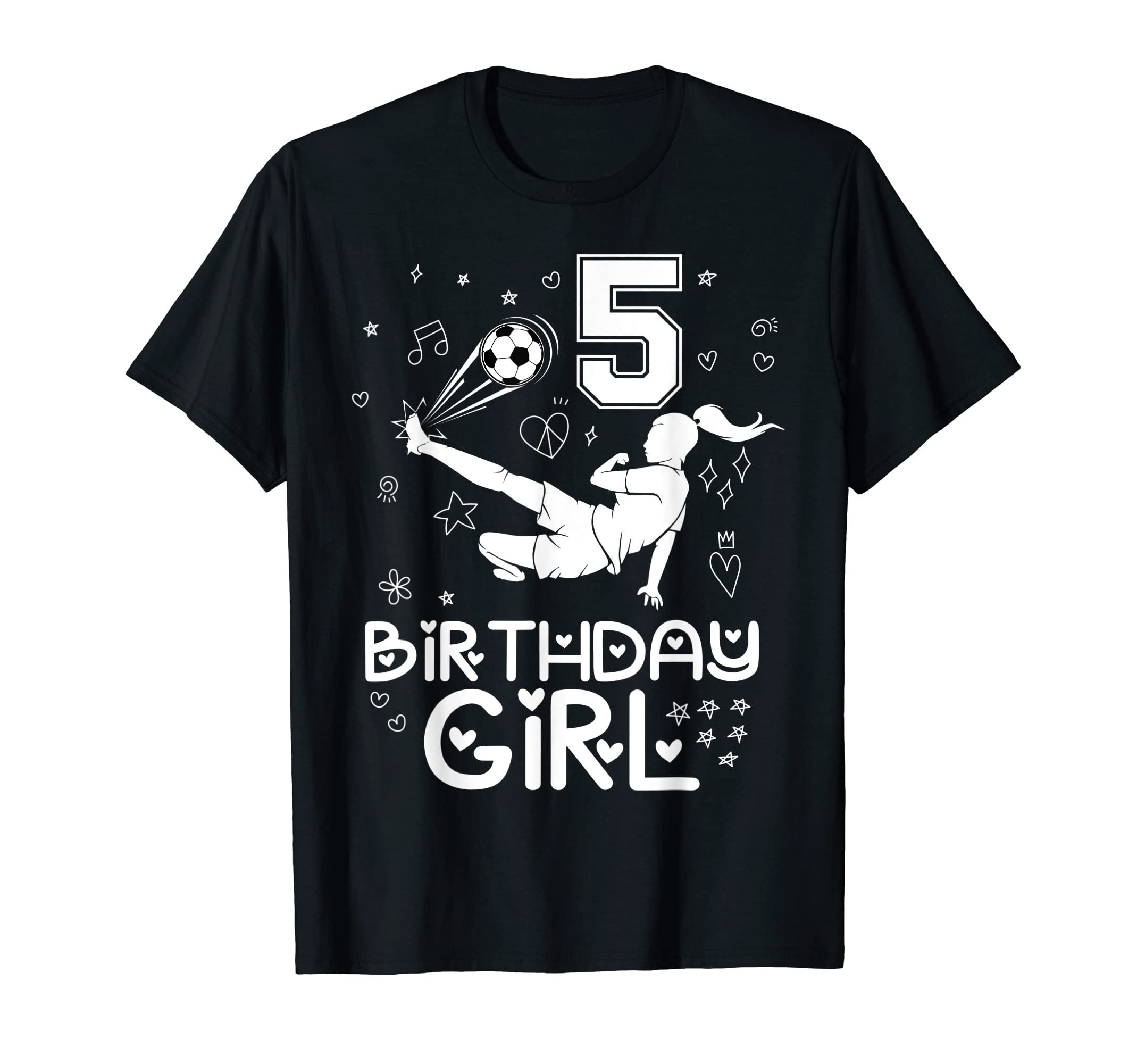 5 Years Old Birthday Soccer Player T-Shirt - Graphic Print Men Women - T-Shirt, Sweatshirt, Hoodie