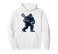 Bigfoot Lacrosse Sasquatch Lax Hoodie - Minimalist Print Unisex - T-Shirt, Sweatshirt, Hoodie