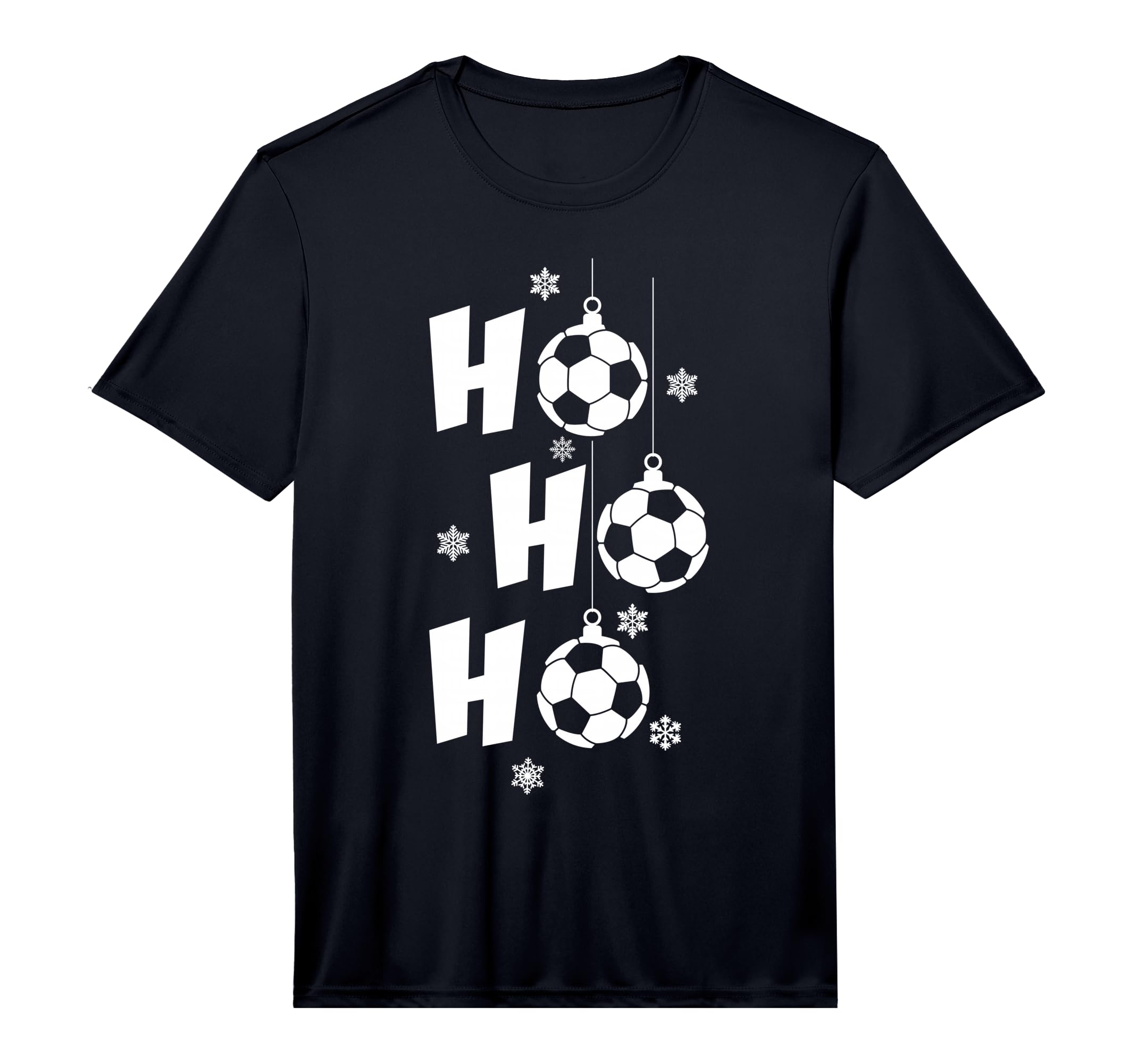Ho Ho Ho Merry Soccer Performance T-Shirt - Unique Graphic for Adults - T-Shirt, Sweatshirt, Hoodie