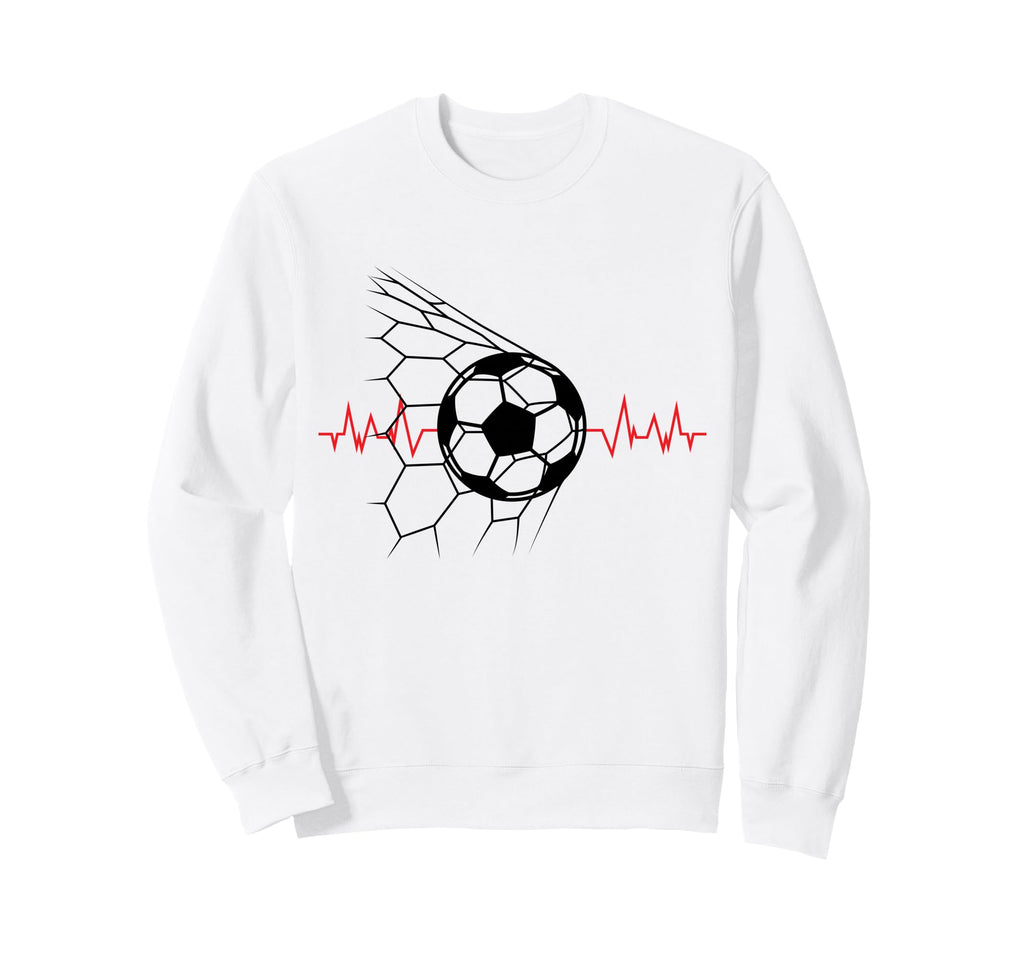 Soccer Ball Heartbeat Players And Sweatshirt - Minimalist Print for Adults - T-Shirt, Sweatshirt, Hoodie