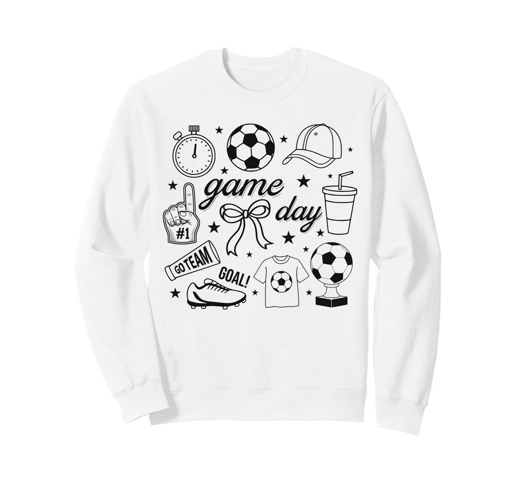 Preppy Game Day Soccer Mom Sweatshirt - Novelty Apparel for Adults - T-Shirt, Sweatshirt, Hoodie