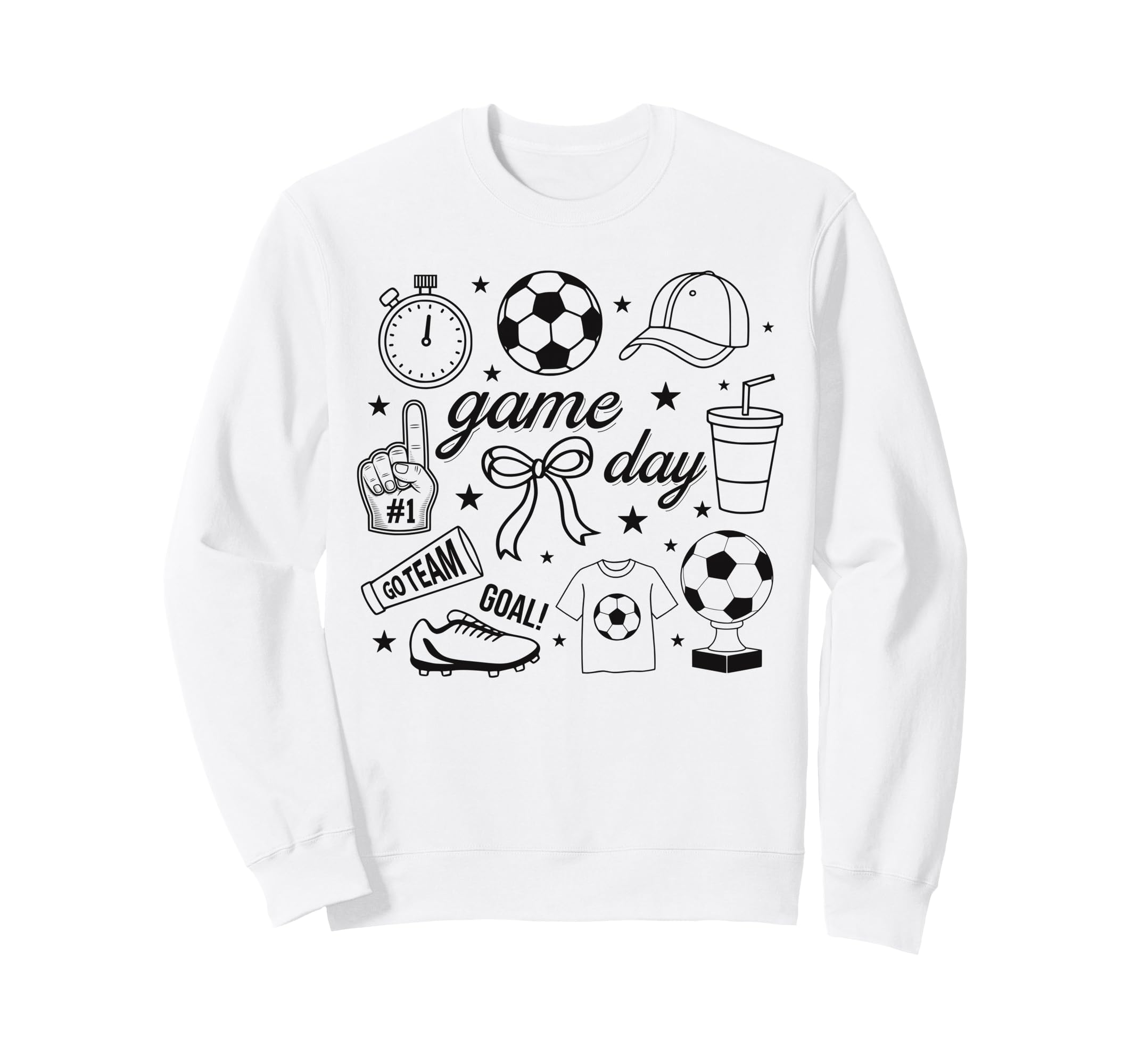 Preppy Game Day Soccer Mom Sweatshirt - Novelty Apparel for Adults - T-Shirt, Sweatshirt, Hoodie