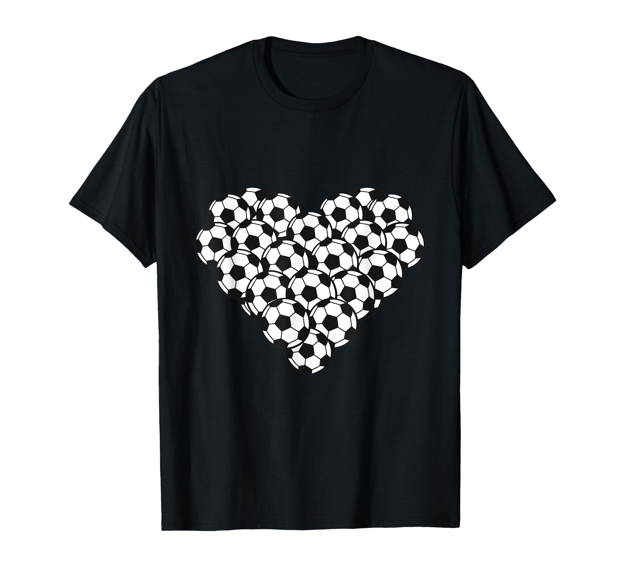 Heart Shaped Soccer Ball T-Shirt - Graphic Print for Adults - T-Shirt, Sweatshirt, Hoodie