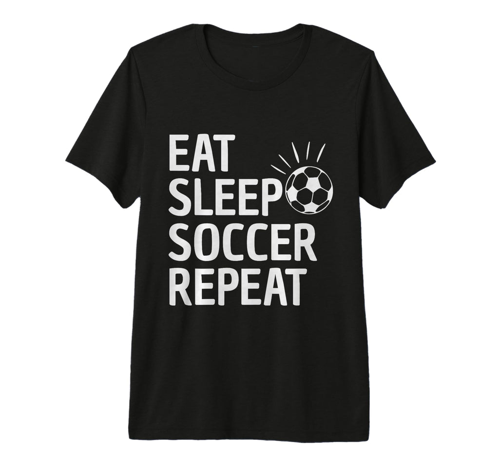 Eat Sleep Soccer Repeat Tri Blend T-Shirt - Trendy Graphic for Adults - T-Shirt, Sweatshirt, Hoodie