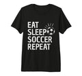 Eat Sleep Soccer Repeat Tri Blend T-Shirt - Trendy Graphic for Adults - T-Shirt, Sweatshirt, Hoodie