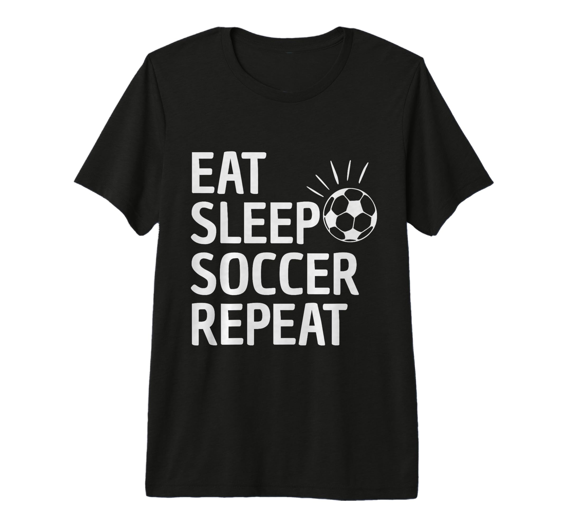 Eat Sleep Soccer Repeat Tri Blend T-Shirt - Trendy Graphic for Adults - T-Shirt, Sweatshirt, Hoodie