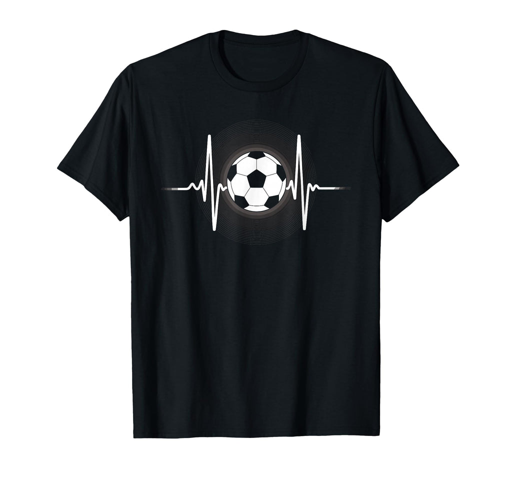 Heartbeat Soccer Player Ball Soccer T-Shirt - Fun Novelty Design Men Women - T-Shirt, Sweatshirt, Hoodie