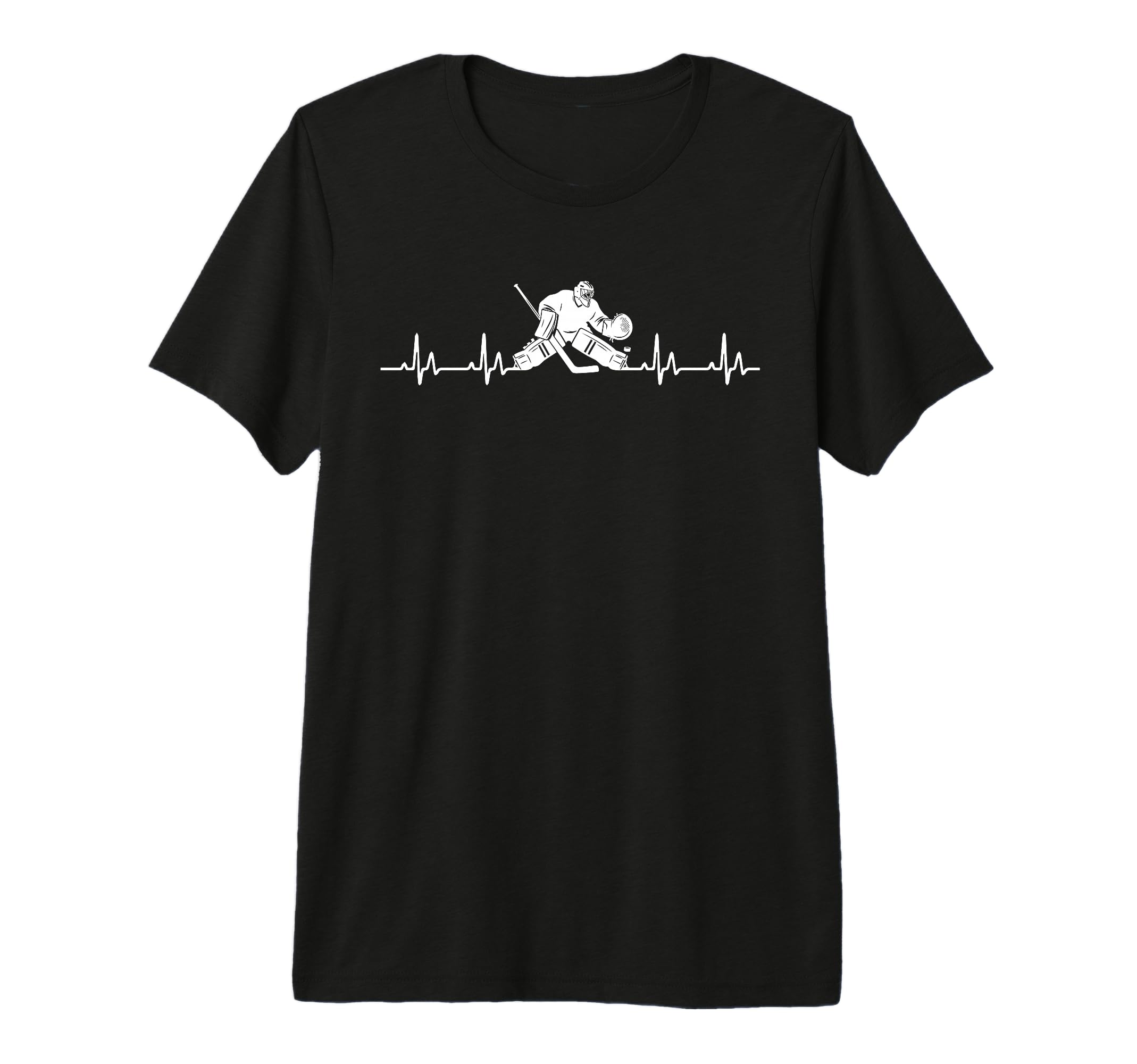 Hockey Goalie Heartbeat Hockey T-Shirt - Streetwear Style Men Women - T-Shirt, Sweatshirt, Hoodie