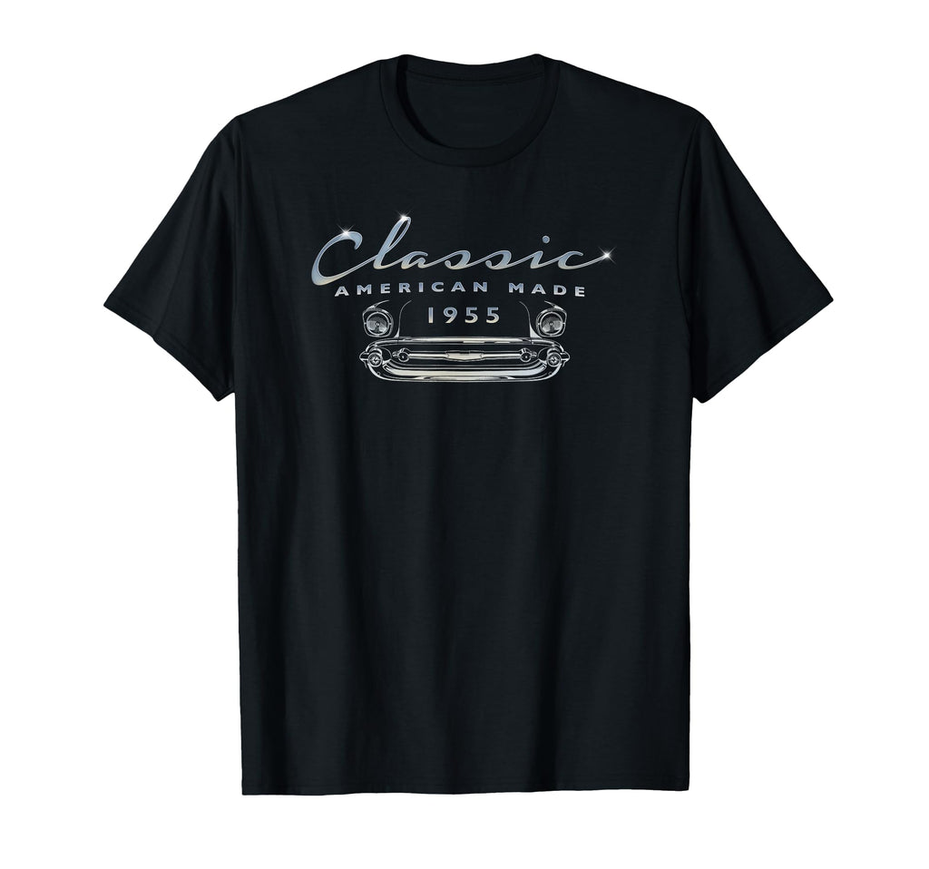 Car 1955 71St Birthday Antique Auto T-Shirt - Novelty Apparel Unisex - T-Shirt, Sweatshirt, Hoodie