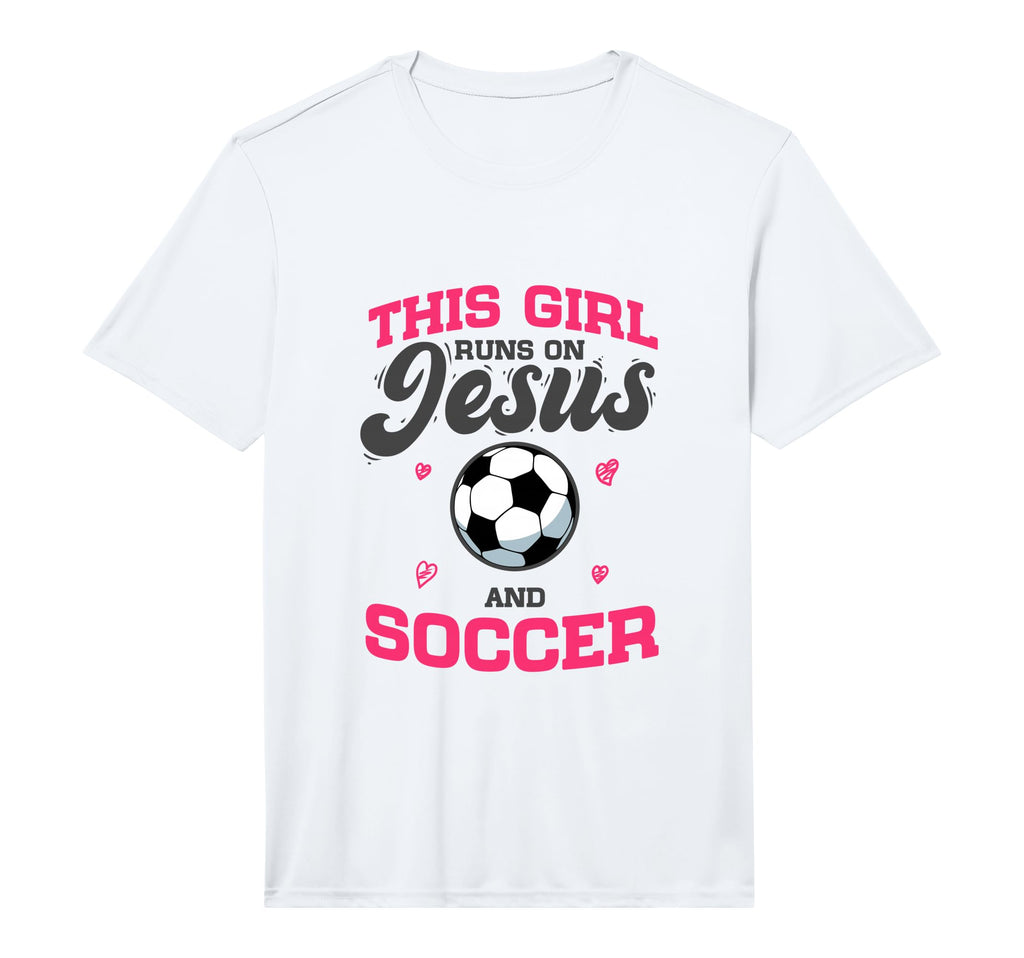 Christian Soccer Player This Runs Jesus T-Shirt - Custom Art Print Unisex - T-Shirt, Sweatshirt, Hoodie