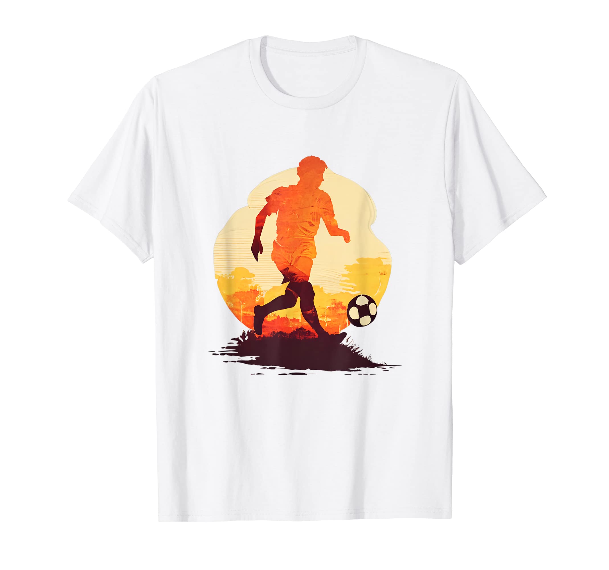 Soccer Player Silhouette Sunset T-Shirt - Streetwear Style Men Women - T-Shirt, Sweatshirt, Hoodie