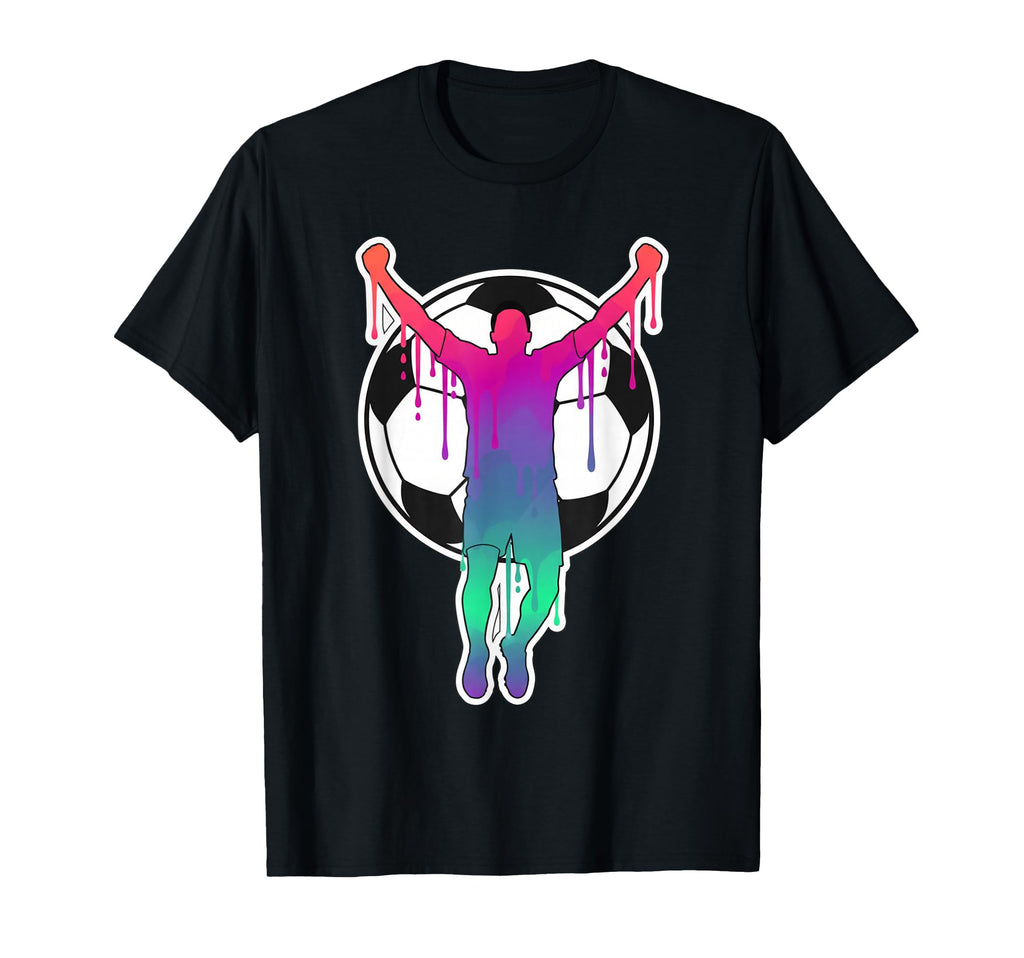 Soccer Player Celebration Silhouette T-Shirt - Aesthetic Graphic Men Women - T-Shirt, Sweatshirt, Hoodie