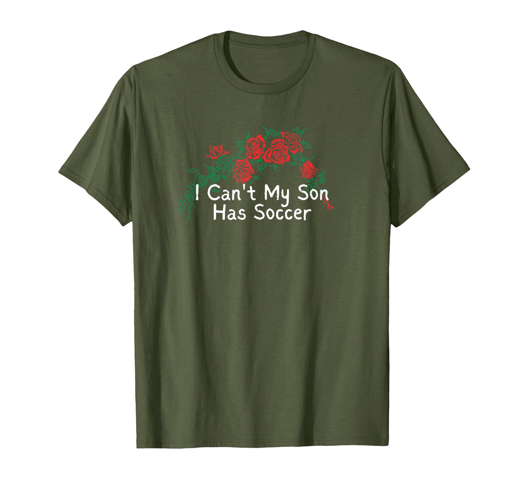 Flowers Red I Cant My Son Has Soccer T-Shirt - Aesthetic Graphic Unisex - T-Shirt, Sweatshirt, Hoodie