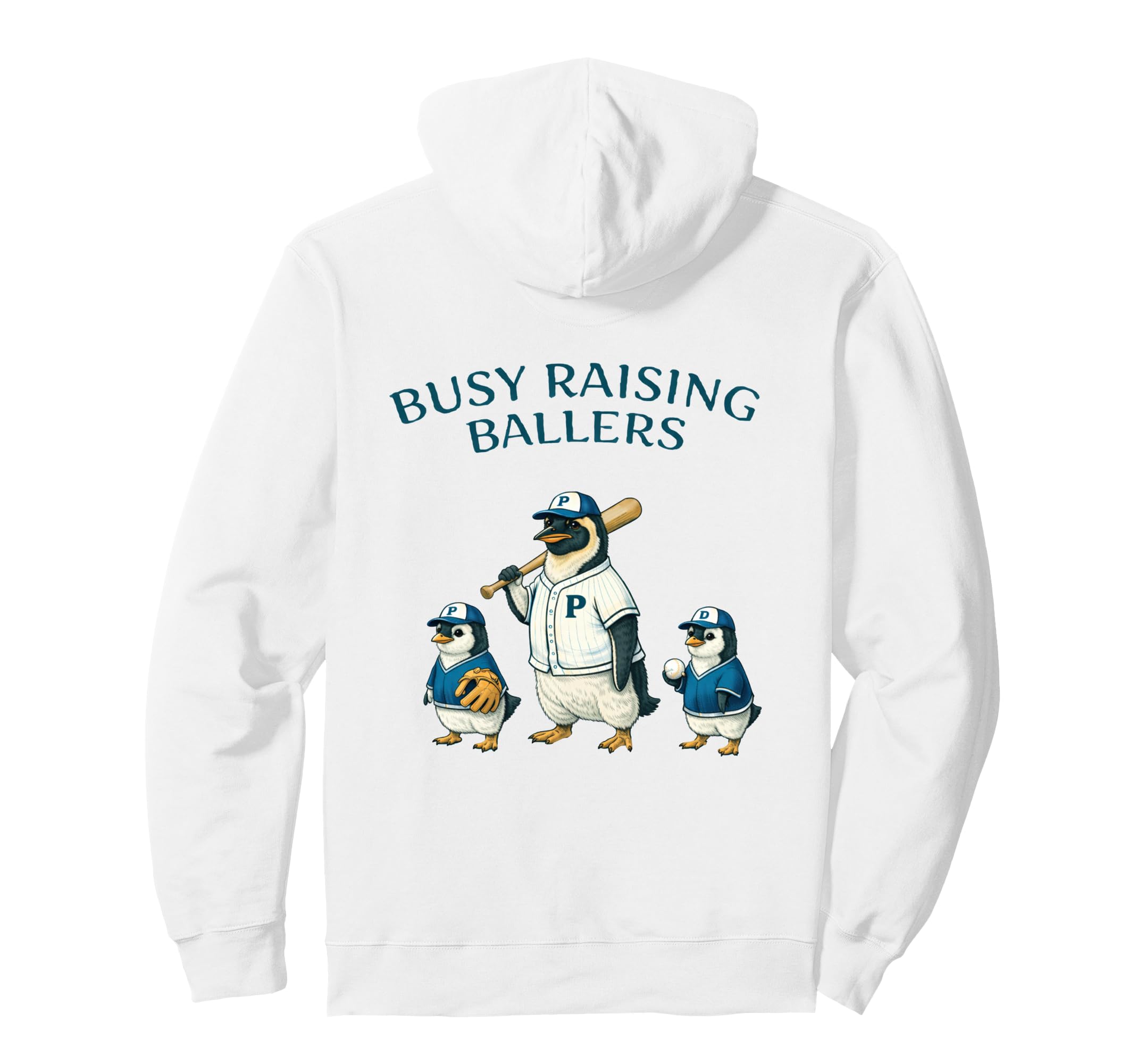 Busy Raising Baller Baseball Softball Hoodie - Fun Novelty Design Unisex - T-Shirt, Sweatshirt, Hoodie
