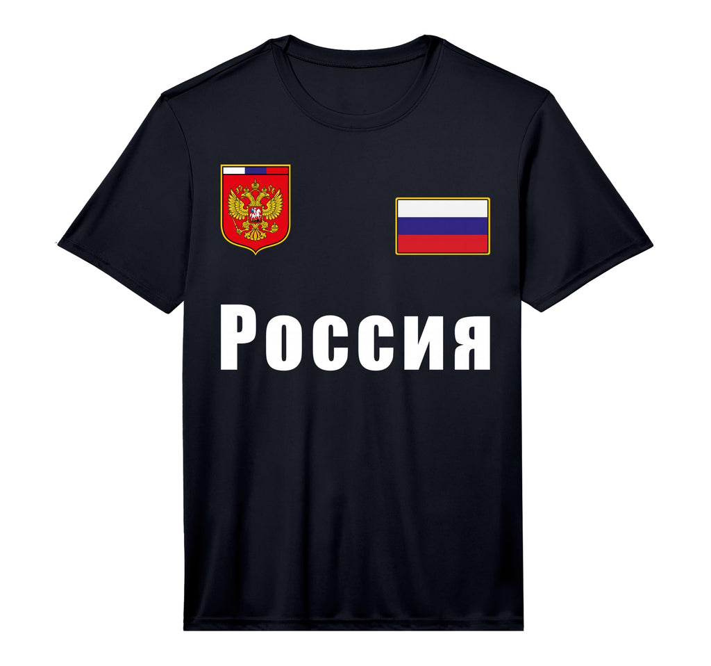 Russia Flag Soccer Player Russian T-Shirt - Custom Art Print for Adults - T-Shirt, Sweatshirt, Hoodie