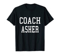 Coach Asher Custom Football Soccer T-Shirt - Unique Graphic Men Women - T-Shirt, Sweatshirt, Hoodie