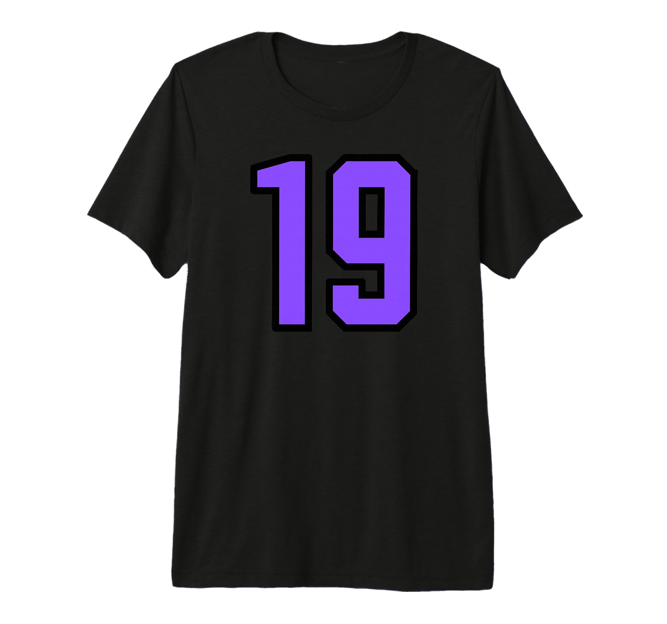 Purple Black Sport Team Number 19 Tri T-Shirt - Unique Graphic Men Women - T-Shirt, Sweatshirt, Hoodie