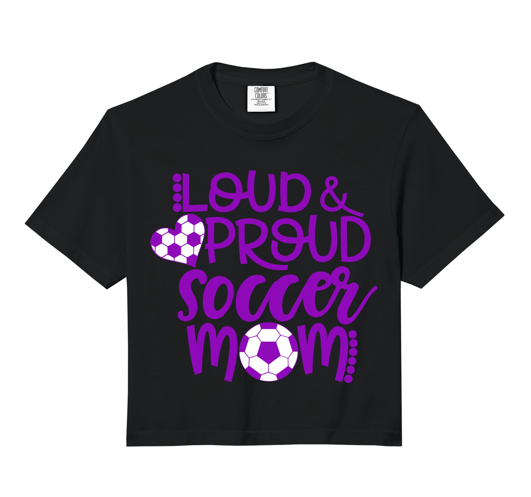 Purple And White Loud And Proud Soccer Hoodie - Novelty Apparel Men Women - T-Shirt, Sweatshirt, Hoodie