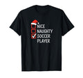 Nice Naughty Soccer Player Santa T-Shirt - Graphic Print Men Women - T-Shirt, Sweatshirt, Hoodie