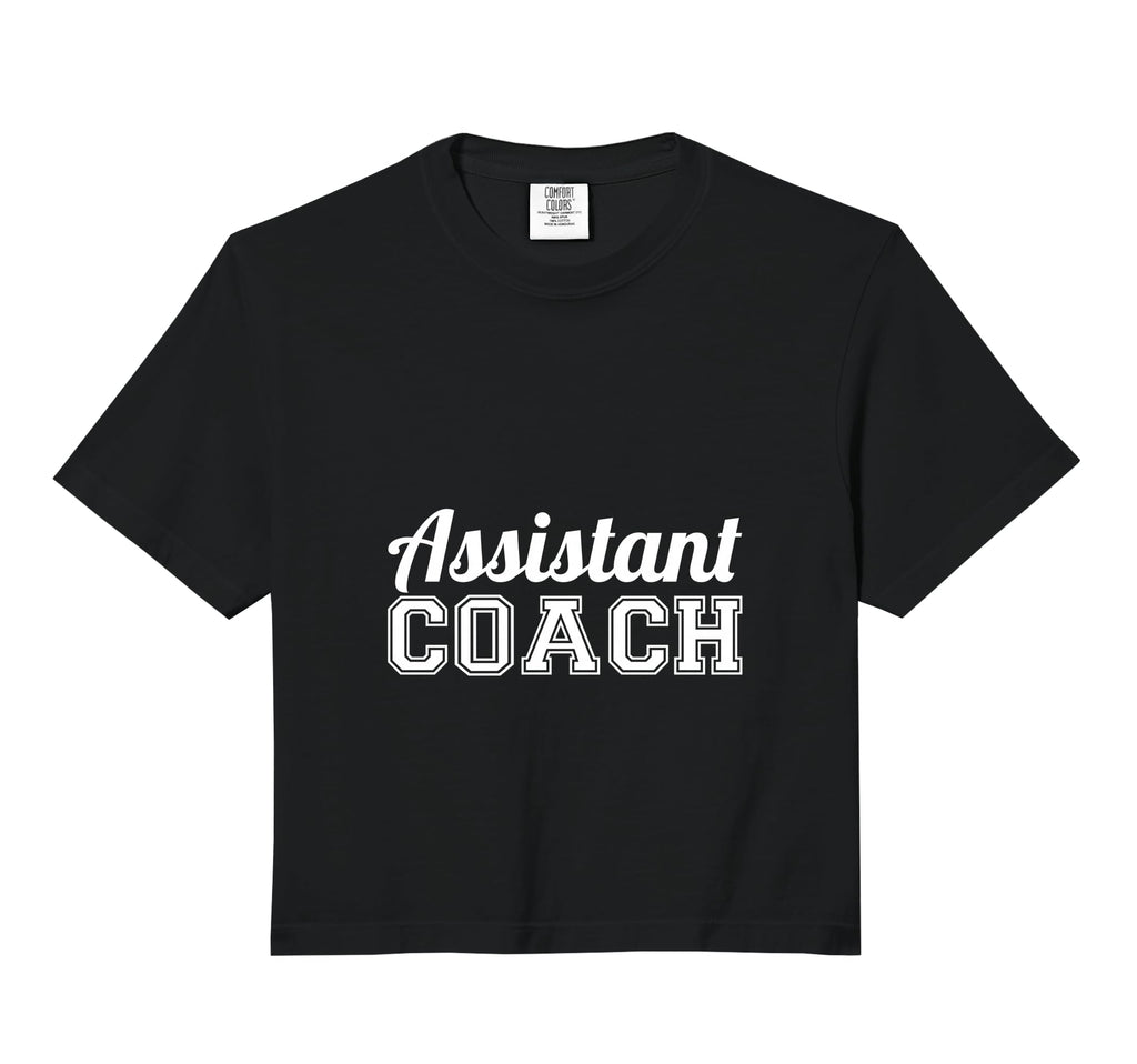 Assistant Coach Comfort Colors Crop Hoodie - Aesthetic Graphic for Adults - T-Shirt, Sweatshirt, Hoodie