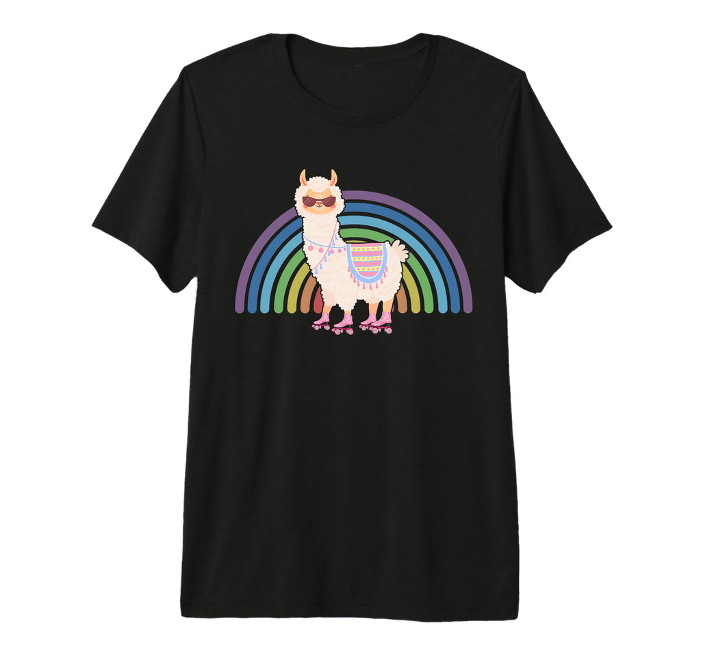 Llama Roller Skate Funny 70S 80S T-Shirt - Unique Graphic for Adults - T-Shirt, Sweatshirt, Hoodie