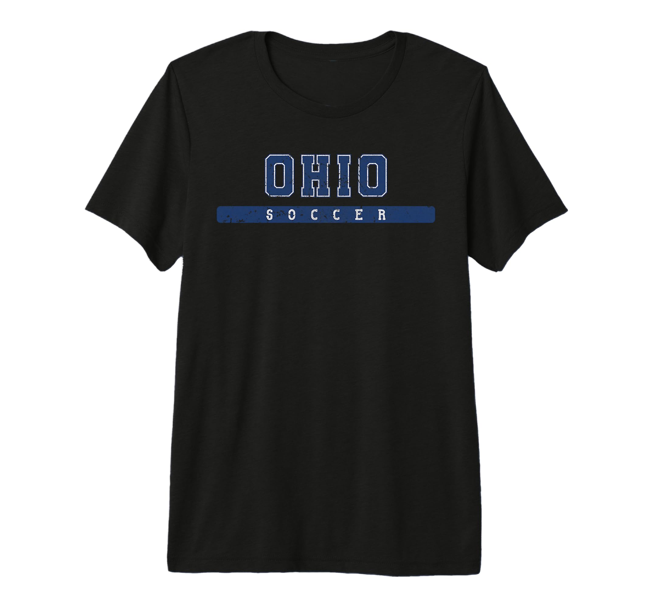Ohio Soccer Blue Text Tri Blend T-Shirt - Fun Novelty Design Men Women - T-Shirt, Sweatshirt, Hoodie