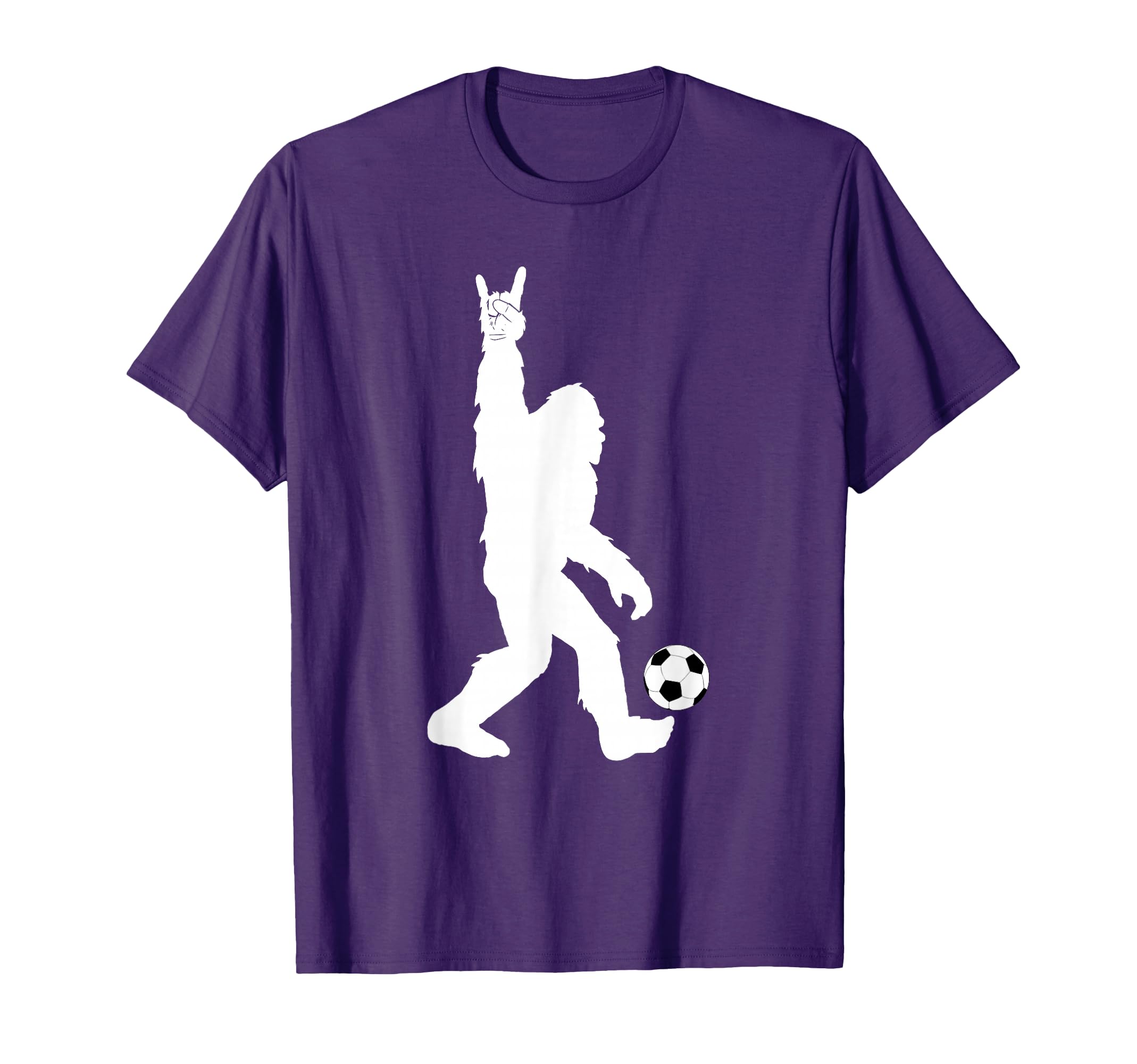 Funny Soccer Bigfoot Rock Sasquatch T-Shirt - Minimalist Print Men Women - T-Shirt, Sweatshirt, Hoodie