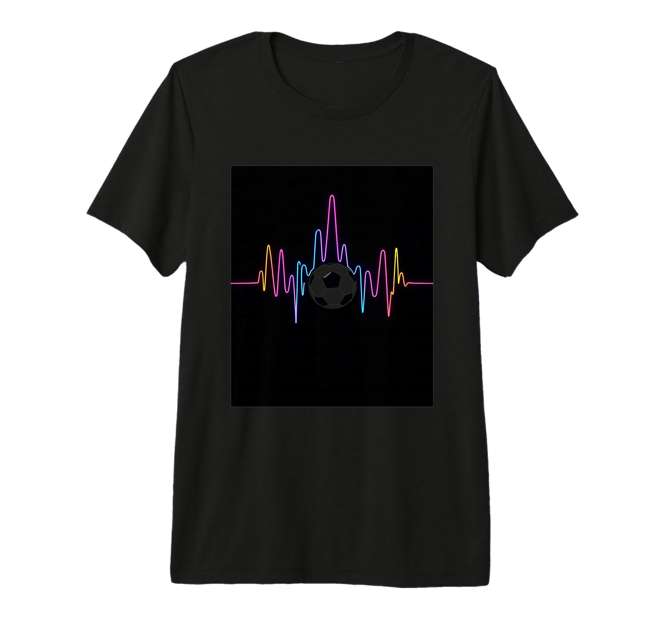 Minimalist Soccer Heartbeat Tri Blend T-Shirt - Trendy Graphic for Adults - T-Shirt, Sweatshirt, Hoodie